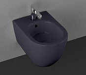 Allen Brau Reality Биде подвесное 36,5x53 см, c 1 отв. под смеситель и переливом, цвет: антрацит 4.32008.AN