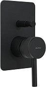 Allen Brau Priority Смеситель для душа, на 2 потребителя, с внутренней частью, цвет: черный матовый 5.31011-31