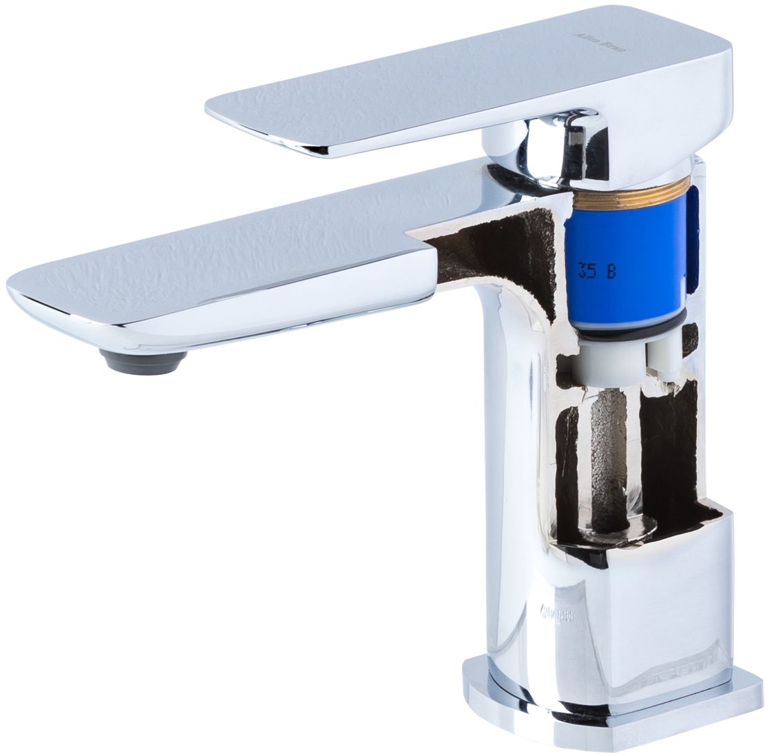 Allen Brau Infinity Смеситель для раковины, без донного клапана, излив 11,9 см, цвет: хром 5.21001-00