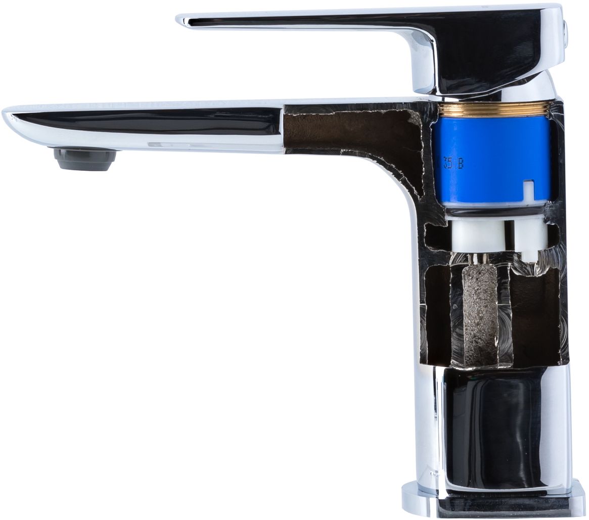 Allen Brau Infinity Смеситель для раковины, без донного клапана, излив 11,9 см, цвет: хром 5.21001-00