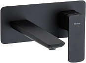 Allen Brau Infinity Смеситель для раковины встраиваемый, излив 23,4 см, с внут. частью, цвет: черный 5.21003-31