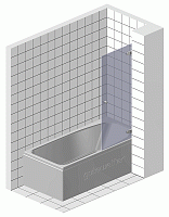 Шторка на ванну Novellini Aurora 1 AURORAN175-2K