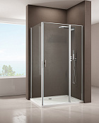 Allen Brau Priority Душевой уголок 100x100x200h см, стекло прозрачное 6 мм, Easy Clean, цвет: хром 3.31004.00 + 3.31019.00