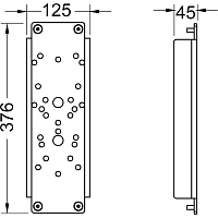 Tece Profil Панель для монтажа ручек, с застенным модулем 9042010