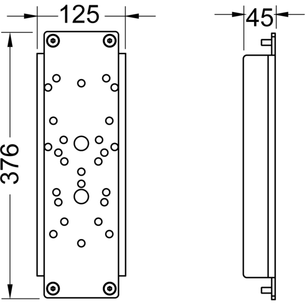 Tece Profil Панель для монтажа ручек, с застенным модулем 9042012