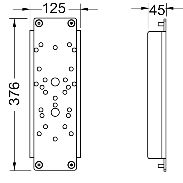 Tece Profil Панель для монтажа ручек, с застенным модулем 9042013