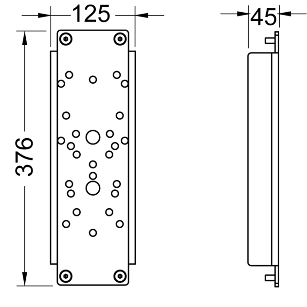 Tece Profil Панель для монтажа ручек, с застенным модулем 9042016