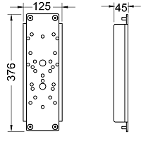 Tece Profil Панель для монтажа ручек, с застенным модулем 9042016