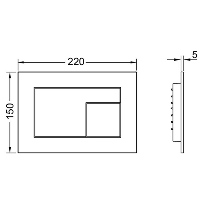 Tece Velvet Кнопка смыва для унитаза с покрытием против отпечатков пальцев, fenix, цвет: белый 9240735