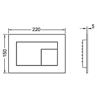 Tece Velvet Кнопка смыва для унитаза с покрытием против отпечатков пальцев, fenix, цвет: белый 9240735