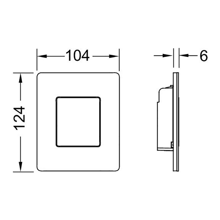 Tece Solid Urinal Панель смыва для писуара, цвет: черный матовый 9242435