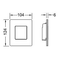 Tece Solid Urinal Панель смыва для писуара, цвет: черный матовый 9242435