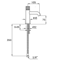 Stella Sirius Смеситель для раковины, на 1 отверстие, цвет: хром SR00100CR00