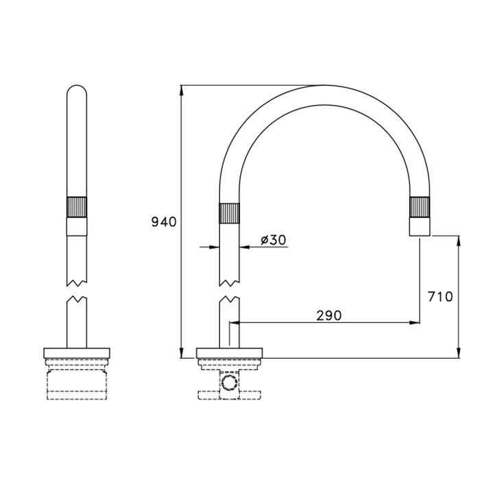 Stella Sirius Смеситель для напольной раковины, цвет: черный матовый PVD SR01501PV17