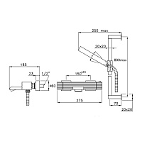 Stella Casanova Термостатический смеситель для ванны, цвет: хром CS 02104 CR00