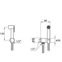 Stella Italica Гигиенический душ, цвет: хром UN03124CR00