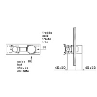 Stella Sirius Встраиваемая часть смесителя для раковины на 2 отверстия UN016010000