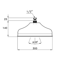 Stella Docce Верхний душ, 30 см, цвет: хром UN 03003 AU00
