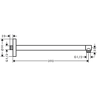 Axor Shower Solutions Кронштейн настенный 39 см, цвет: хром 26431000