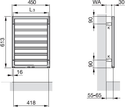 Полотенцесушитель водяной Zehnder Subway  нержавеющая сталь SUBI-060-045
