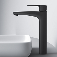 Am.Pm Gem Смеситель для раковины высокий на 1 отверстие, без д/к, излив 15,5 см, цвет: черный мат. F90A92022