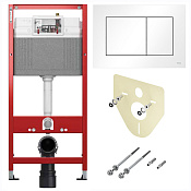 Tece Base Инсталляция для унитаза 4 в 1 с кнопкой смыва, креплением и шумоиз., цвет: белый 9400413