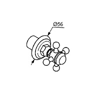 Kludi 1926 Встраиваемый вентиль для душа, цвет: золото 518034520