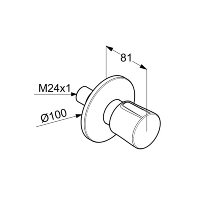 Kludi Balance Встраиваемый вентиль для душа, внешняя часть, цвет: хром 528150575