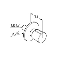 Kludi Balance Встраиваемый вентиль для душа, внешняя часть, цвет: черный матовый/хром 528158775