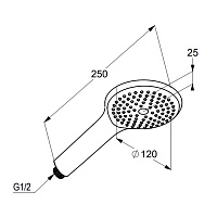 Kludi Freshline Душевая лейка с 1 режимом струи, цвет: белый 6780043-00