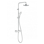 Kludi Logo Душевая стойка: ручной душ 1 вид струи, шланг, верхний душ 20 см, цвет: хром 6809505-00