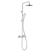 Kludi Logo Душевая стойка: ручной душ 1 вид струи, шланг, верхний душ 20 см, цвет: хром 6809405-00