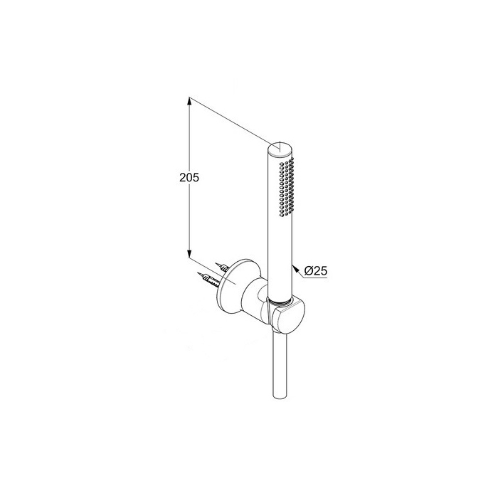 Kludi Nova Fonte Душевая лейка с 1 режимом струи, цвет: черный матовый 3912039-00