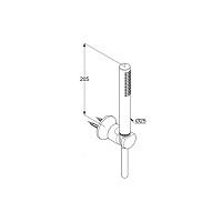 Kludi Nova Fonte Душевая лейка с 1 режимом струи, цвет: черный матовый 3912039-00