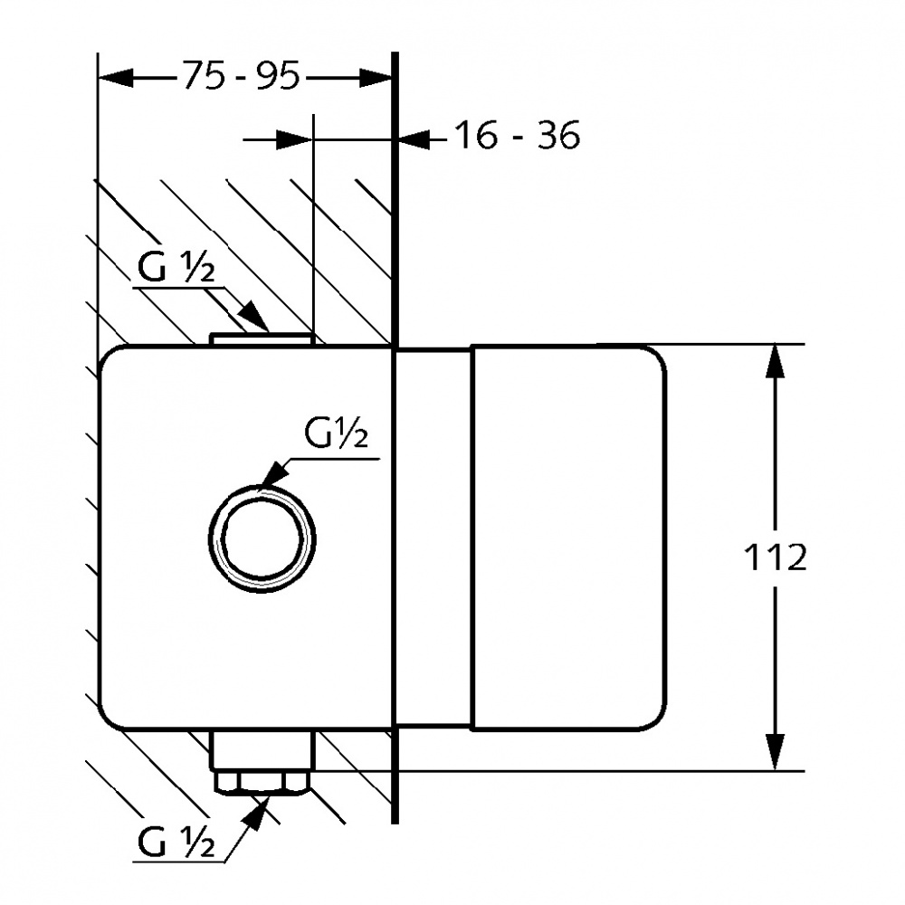 Kludi Pure&Easy Внутренняя часть DN 15 комплект для скрытого монтажа 38636