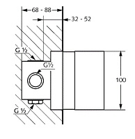 Kludi Pure&Easy Внутренняя часть DN 15 комплект для скрытого монтажа 38828
