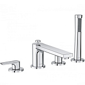 Kludi Zenta SL Смеситель на борт ванны с ручным душем и держателем, цвет: хром 484240565
