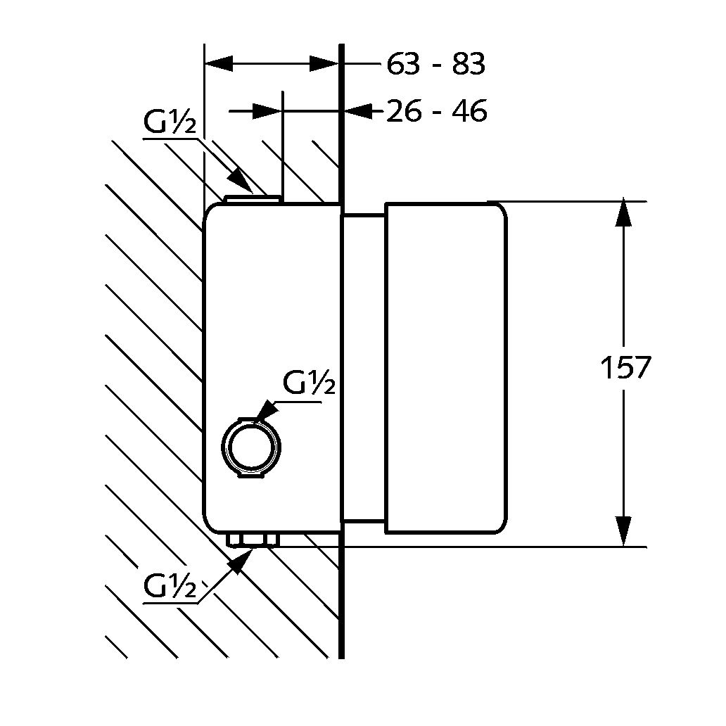 Kludi Внутренняя часть встраиваемого смесителя с термостатом DN 15 35156