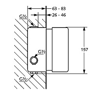 Kludi Внутренняя часть встраиваемого смесителя с термостатом DN 15 35156