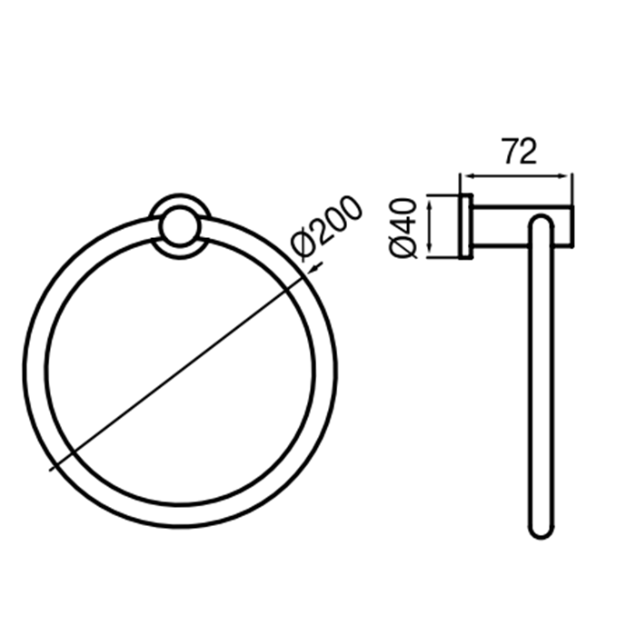 Maier Artik Полотенцедержатель-кольцо, цвет: хром 20 002CR