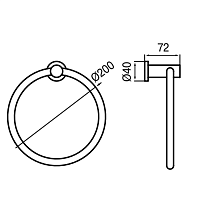 Maier Artik Полотенцедержатель-кольцо, цвет: хром 20 002CR