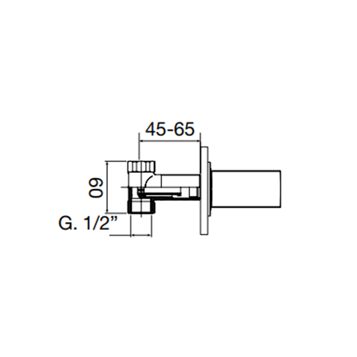 Maier Cylinder Kран встраиваемый 1/2”, цвет: хром 42 016CRG1