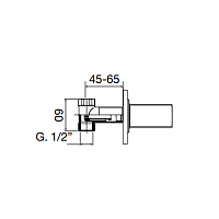 Maier Cylinder Kран встраиваемый 1/2”, цвет: хром 42 016CRG1