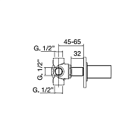 Maier Cylinder Встраиваемый дивертер на 3 выхода, цвет: хром 42 330CRG1