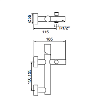 Maier Cylinder Смеситель для ванны/душа, встраиваемый, цвет: хром 42 012CR