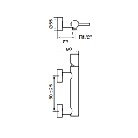 Maier Cylinder Смеситель для душа, настенный, цвет: медь 42 015CO