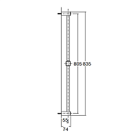 Maier Hydrotherapy Душевая штанга, h83,5 см, цвет: хром 21 114CR