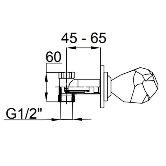 Maier Iceberg Kран встраиваемый 1/2”, цвет: хром 73 016CR