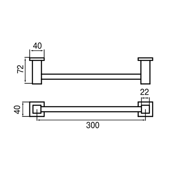 Maier Ikon Полотенцедержатель 30 см, цвет: розовое золото 23 004SOR