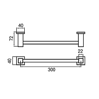 Maier Ikon Полотенцедержатель 30 см, цвет: розовое золото 23 004SOR
